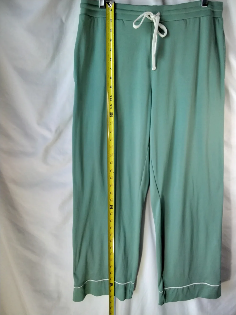 GAP Women's Light Teal Pajama Pants with White Drawstring